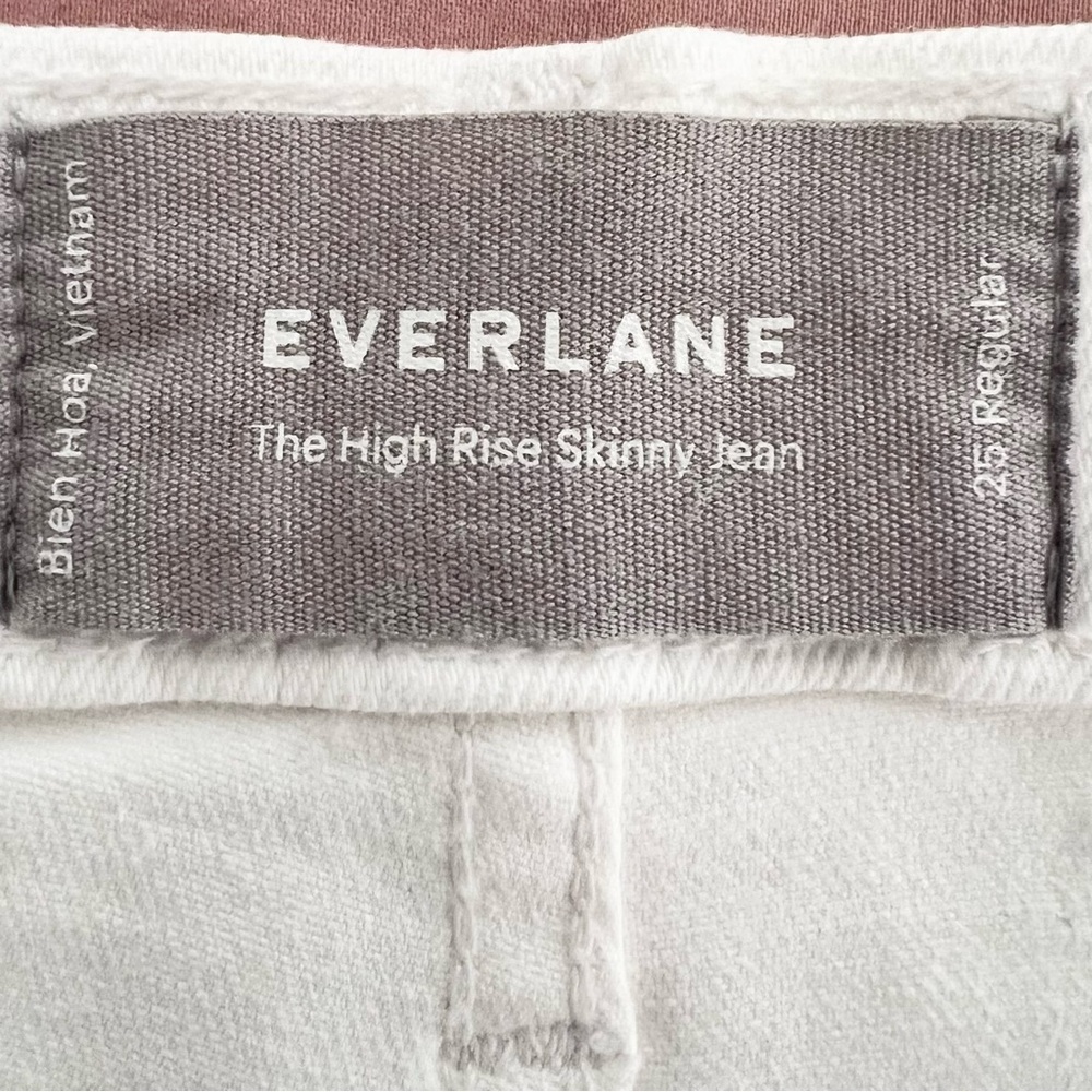 Everlane The High Rise Skinny Jeans WHT SZ 25 Preppy Ankle Summer Vacay Classic - Picture 10 of 10